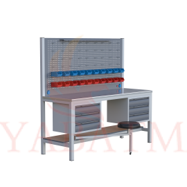 KAMPANYALI 2 MT TABURELİ ÇALIŞMA TEZGAHI 6 ÇEK.