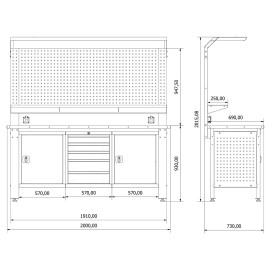 Metal Takım ve Çalışma Masası KRM.36.15.37